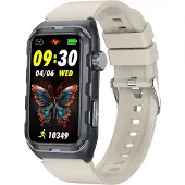 INF Bracelet Connecté Santé: Suivi Complet, ECG, Sommeil, Multisports Beige