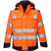 Portwest Veste De Pluie Modaflame Arc électrique Couleur : Orange/marine Taille Xl -
