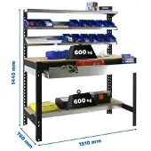 Simonwork (bancos De Trabajo) Etabli Simonwork Bt1 Box 1500 Antracite/bois Antracite/bois 1445x1510x760 -