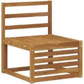 vidaXL - Ensemble de salon de jardin composé de 10 pièces, en bois d'acacia massif, finition naturelle