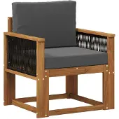 vidaXL Canapé d'extérieur en bois massif d'acacia naturel