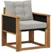 vidaXL Canapé d'extérieur en bois massif d'acacia naturel