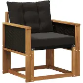 vidaXL Canapé d'extérieur en bois massif d'acacia naturel