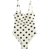 Next Maillot de bain modelant noir / blanc
