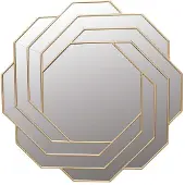 Signature - Miroir Star and stripes doré en verre H 110cm