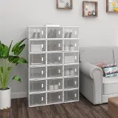 OEM Boîtes de rangement empilables, lot de 18, pour chaussures