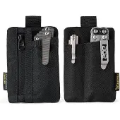 Famanu Petit sac à clés noir avec 4 compartiments