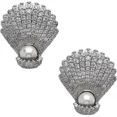 Avant Garde Boucles d'oreilles 'Aurynelle' argent