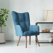 Prolenta Maison Exclusive - Fauteuil relax bleu velours