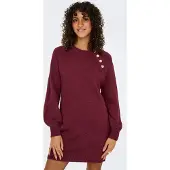 ONLY Robes en maille 'Emma' lie de vin