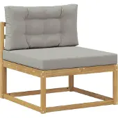 vidaXL Ensemble de salon de jardin , 6 pièces, blanc et gris clair, en polyester