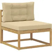vidaXL - Ensemble de salon de jardin composé de 3 pièces, blanc et beige, en polyester