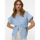 Vero Moda Thilde Short Sleeve Shirt Bleu XS Femme
