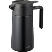 Hario Pichet isotherme à double paroi avec revêtement en céramique, 800 ml – blanc