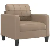 vidaXL Fauteuil Cappuccino-Brown 60 cm similicuir