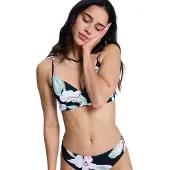 Roxy Essentials Pt Wrap Bralette Bikini Top Noir M Femme