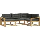 vidaXL - Ensemble de salon de jardin, 3 pièces, blanc et anthracite, en polyester