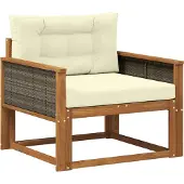 vidaXL Sofa de milieu extérieur Bois d'Acacia Massif Naturel