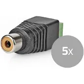 Nedis Connexion d'alimentation CCTV | Bornier à 2 voies | DIN femelle | Femelle | Vert / Noir
