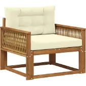 vidaXL Sofa de milieu extérieur Bois d'Acacia Massif Naturel