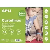 APLI Papier de couleur A4 170 g - vert foncé 50 pcs