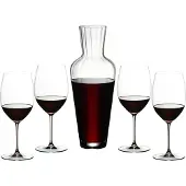 Riedel 5449/0-MOS VERITAS Verre à vin Cabernet / Merlot (set de 4) & décanteur Moselle