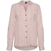 Vero Moda Chemisier 'VMBumpy' rose ancienne / blanc