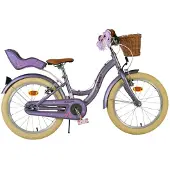 Volare Vélo pour enfants Blossom - modèle fille - 18 pouces - Lilas - Freins à deux mains - Roue libre