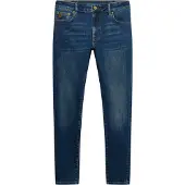 Superdry pour femme. W7011258A Jeans Mide Rise blue (26/30), Bleu, Casuel, Coton