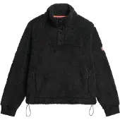 Superdry pour femme. W2012372A Super Henley polaire noir (M), Casuel, Polyester
