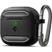 Spigen Étui Rugged Armor de Spigen pour AirPods 4 - noir