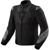 REV'IT! Veste textile imperméable Revit Hyperspeed 3 H2O pour moto, noir/gris, 2XL