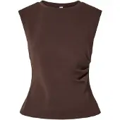 Y.A.S Pina Top Sleeveless Blouse Marron XL Femme