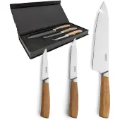 Kuppels Set de 3 couteaux de cuisine WOOD