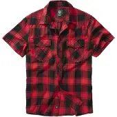 Brandit Chemise rouge néon / rouge foncé / noir