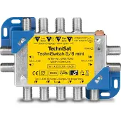 Technisat TechniSwitch 5/8 mini - Commutateurs multiples de signal terrestre/satellite - bleu, jaune