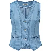 Salsa Jeans 21010898 Waistcoat Bleu M Femme