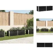 vidaXL Lit surélevé de jardin Anthracite 160 x 40 x 45 cm Acier galvanisé