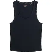 Superdry Femme Débardeur à Bordure Dentelle Vintage Bleu Marine Taille: 36