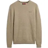 Superdry pour homme. M6110641A Pull slim beige Essential (L), Casuel, Laine