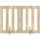 vidaXL Barrière pliante pour animaux de compagnie, 2 pièces, finition chêne Sonoma, 100,5 x 38 x 70 cm
