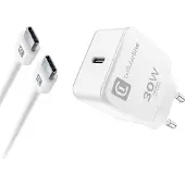 Cellularline USB-C Charger Kit 30W Smartphone, Tablette Blanc Secteur Intérieure