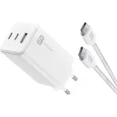Cellularline ACHKITGAN100WTABW chargeur d'appareils mobiles Universel Blanc Secteur Charge rapide Intérieure