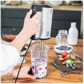 Gastroback Design Handmixer Pro, 0,8 l, Noir, Argent, Battre, Mélanger, Hacher, Couper, Mixer, 1,45 m, Duraluminium, 500 W