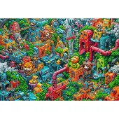 Grafika Puzzle Robotopia, 1000 pièces, puzzle pour adultes, robots