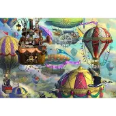 Grafika Puzzle « La grande course de ballons des chats » – 1 000 pièces – Puzzle en carton