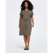 ONLY Carmakoma Robe-chemise 'CARMetta' chocolat