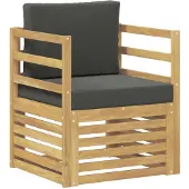 vidaXL Canapé d'extérieur en polyester, blanc et anthracite