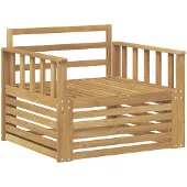 vidaXL Canapé d'extérieur en bois massif d'acacia blanc