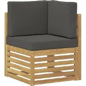 vidaXL Ensemble de salon de jardin , 7 pièces, blanc et anthracite, en polyester